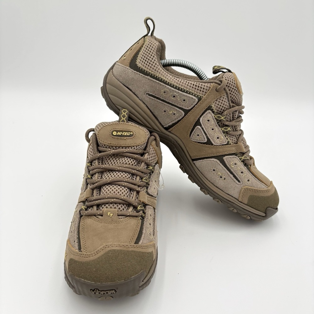 Hi-Tec V-Lite Total Terrain Lace Womens 9 Tan Old Moss Outdoor Hike NEW *Flaw